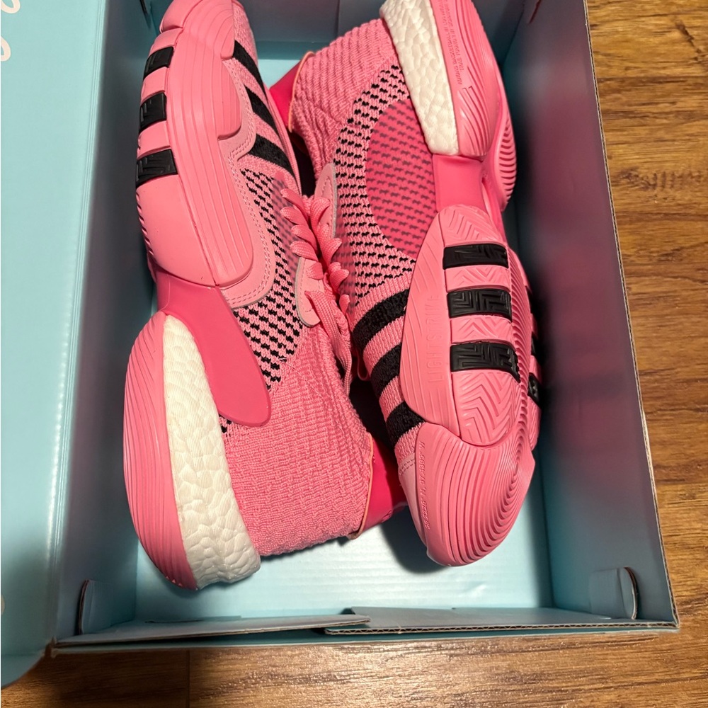 Adidas Kids Pink and Black Sneakers - Picture 2 of 5